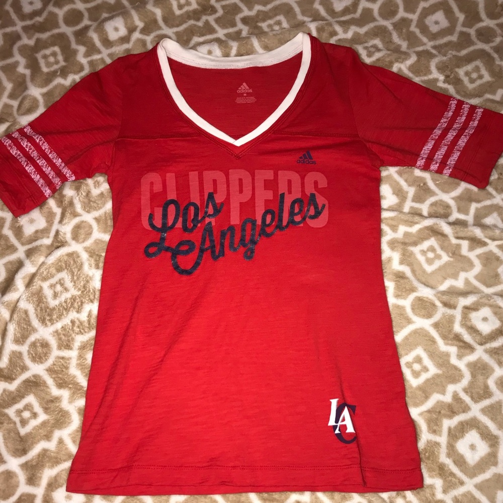 Adidas Los Angeles Clippers v-neck short sleeve